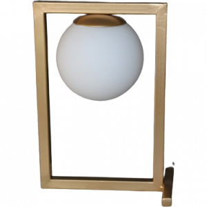 Πορτατίφ με γυαλί οπάλ σε χρυσό ματ απόχρωση