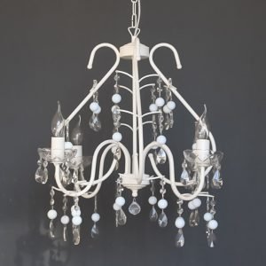 Φωτιστικό κρεμαστό 4 φώτα σε λευκή απόχρωση