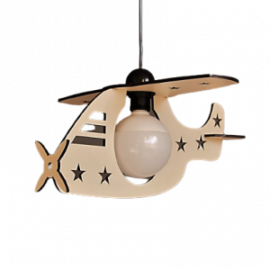 Παιδικό φωτιστικό κρεμαστό ξύλινο σχήμα  αεροπλανο