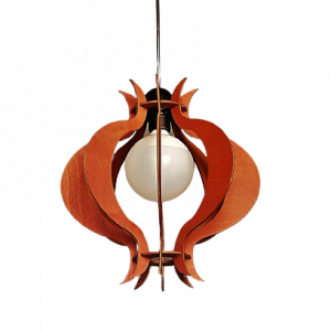 Παιδικό φωτιστικό κρεμαστό ξύλινο σχήμα άνθος