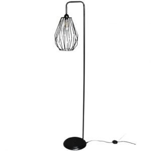 Eπιδαπέδιο μεταλλικό φωτιστικό συρμάτινο σε μαύρη απόχρωση