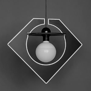 Παιδικό φωτιστικό κρεμαστό ξύλινο σχήμα διαμάντι