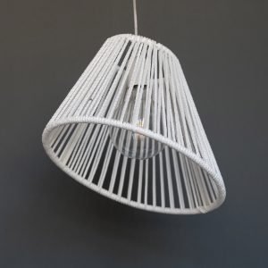 Κρεμαστό φωτιστικό μονόφωτο με σχοινιά σχήμα καπέλο