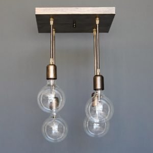 Κρεμαστό φωτιστικό τετράγωνη βάση 4 φώτα