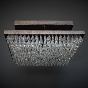 Κρυστάλλινο φωτιστικό οροφής 6 φώτα σε αντικέ απόχρωση