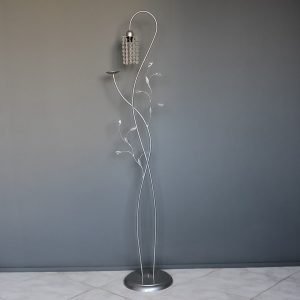 Επιδαπέδιο φωτιστικό με κρύσταλλα σε νίκελ ματ απόχρωση