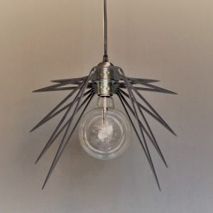 Μονόφωτο φωτιστικό οροφής plexiglass σε νίκελ ματ απόχρωση