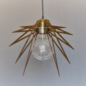 Μονόφωτο φωτιστικό οροφής με ακτινωτές λάμες plexiglass