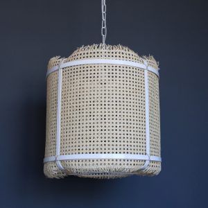 Μονόφωτο φωτιστικό από μέταλλο και μπαμπού