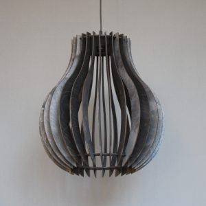 Ξύλινο κρεμαστό φωτιστικό οροφής μονόφωτo μαύρο