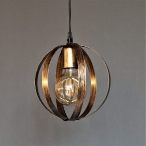 Μεταλλικό κρεμαστό φωτιστικό οροφής με λάμες μονόφωτo