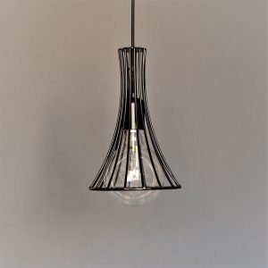 Μονόφωτο φωτιστικό οροφής συρμάτινο μαύρο