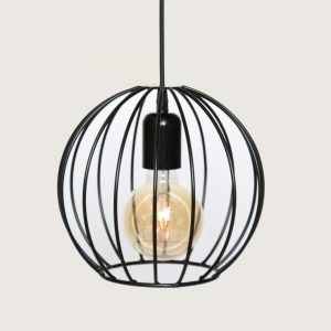 Μονόφωτο φωτιστικό οροφής συρμάτινο μαύρο