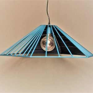 Aιγαιοπελαγίτικο μονόφωτο κρεμαστό φωτιστικό οροφής σε μπλε χρώμα