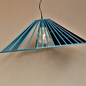 Aιγαιοπελαγίτικο μονόφωτο κρεμαστό φωτιστικό οροφής σε μπλε χρώμα