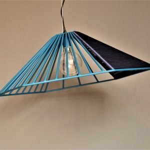 Aιγαιοπελαγίτικο μονόφωτο κρεμαστό φωτιστικό οροφής σε μπλε χρώμα