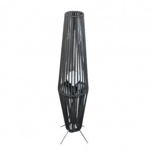 Επιδαπέδιο φωτιστικό με μαύρο σχοινί