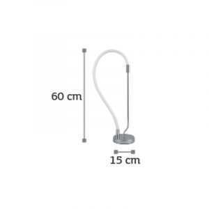 Επιτραπέζιο φωτιστικό από χρώμιο μέταλλο και σωλήνα σιλικόνης, LED
