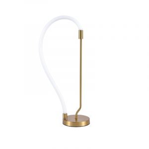 Επιτραπέζιο φωτιστικό από χρυσαφί μέταλλο και σωλήνα σιλικόνης, LED