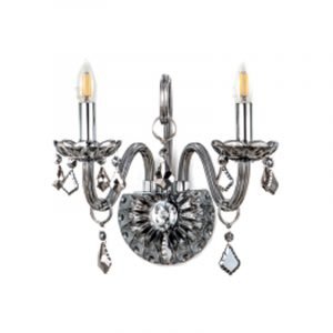 Επιτοίχιο φωτιστικό από φιμέ γυαλί και κρύσταλλα