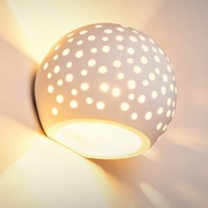 Επιτοίχιο φωτιστικό λευκό από γύψο