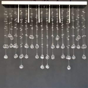 Φωτιστικό οροφής με κρύσταλλα εξάφωτο