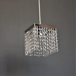 Κρεμαστό φωτιστικό με κρύσταλλα μονόφωτο