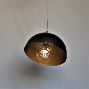 Μονόφωτο φωτιστικό οροφής μαύρο-χρυσό