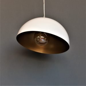 Μονόφωτο φωτιστικό οροφής άσπρο-χρυσό