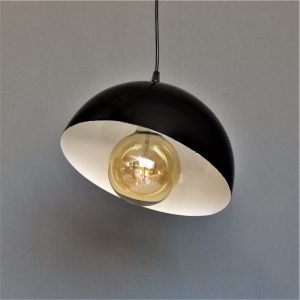 Μονόφωτο φωτιστικό οροφής μαύρο-άσπρο