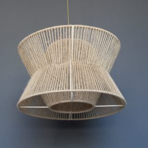 Κρεμαστό φωτιστικό οροφής μονόφωτo άσπρο με σχοινί