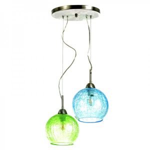 Κρεμαστό φωτιστικό από κρακελέ γυαλί