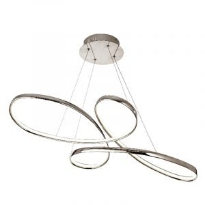 Κρεμαστό φωτιστικό από αλουμίνιο σε χρώμιο απόχρωση, LED