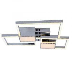 Φωτιστικό οροφής από αλουμίνιο σε χρώμιο απόχρωση, LED