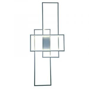 Επιτοίχιο φωτιστικό από αλουμίνιο σε χρώμιο απόχρωση, LED