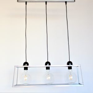 Κρεμαστό φωτιστικό από νίκελ μέταλλο τρίφωτο