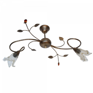 Φωτιστικό οροφής δίφωτο σε αντικέ χρώμα