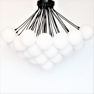 Κρεμαστό φωτιστικό με 36φώτα και οπάλ γυαλί