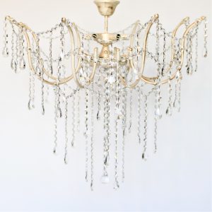 Φωτιστικό οροφής εξάφωτο G9 με κρύσταλλα