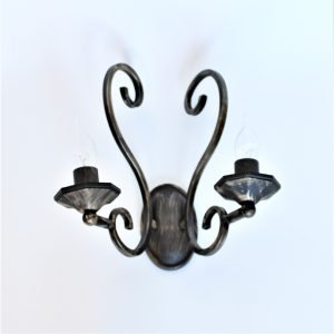 Επιτοίχιο φωτιστικό Ε14 μαύρο και χρυσή πατίνα