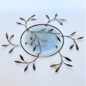 Επιτοίχιο φωτιστικό Ε27 σε χρυσό αντικέ απόχρωση