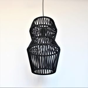 Κρεμαστό φωτιστικό από σχοινί σε μαύρη απόχρωση