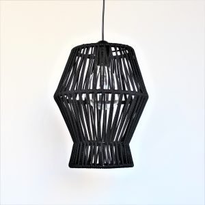 Κρεμαστό φωτιστικό από σχοινί σε μαύρη απόχρωση