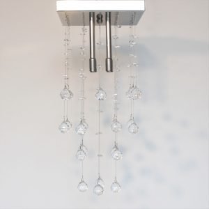 Τετράφωτο φωτιστικό οροφής σε inox απόχρωση