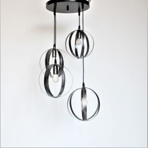 Τετράφωτο φωτιστικό οροφής σε νίκελ πατίνα